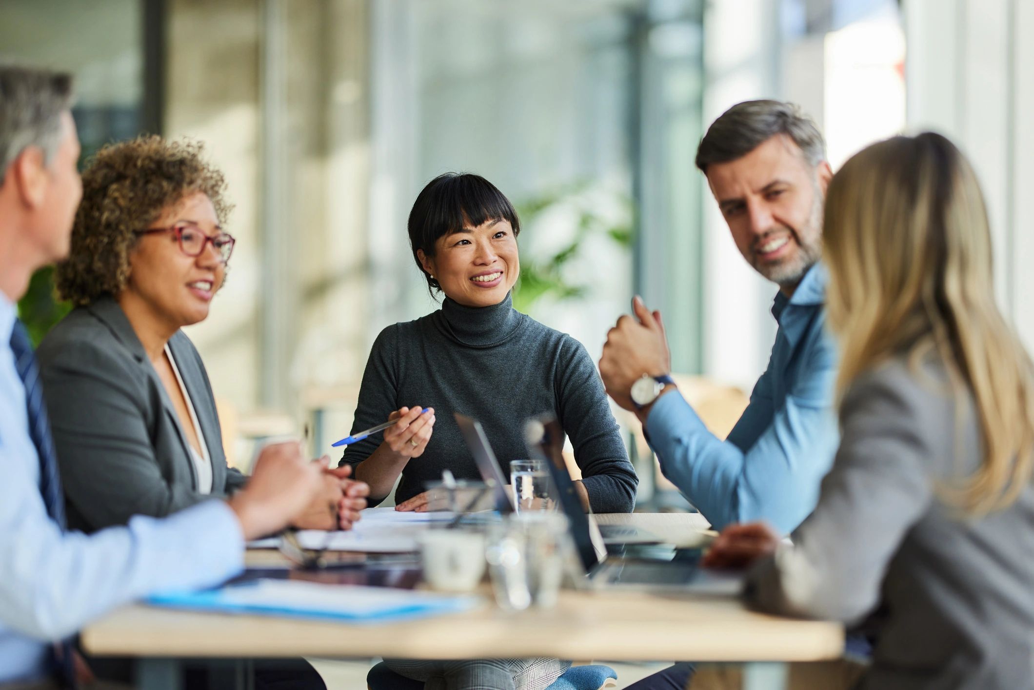 Business leadership team in a corporate meeting