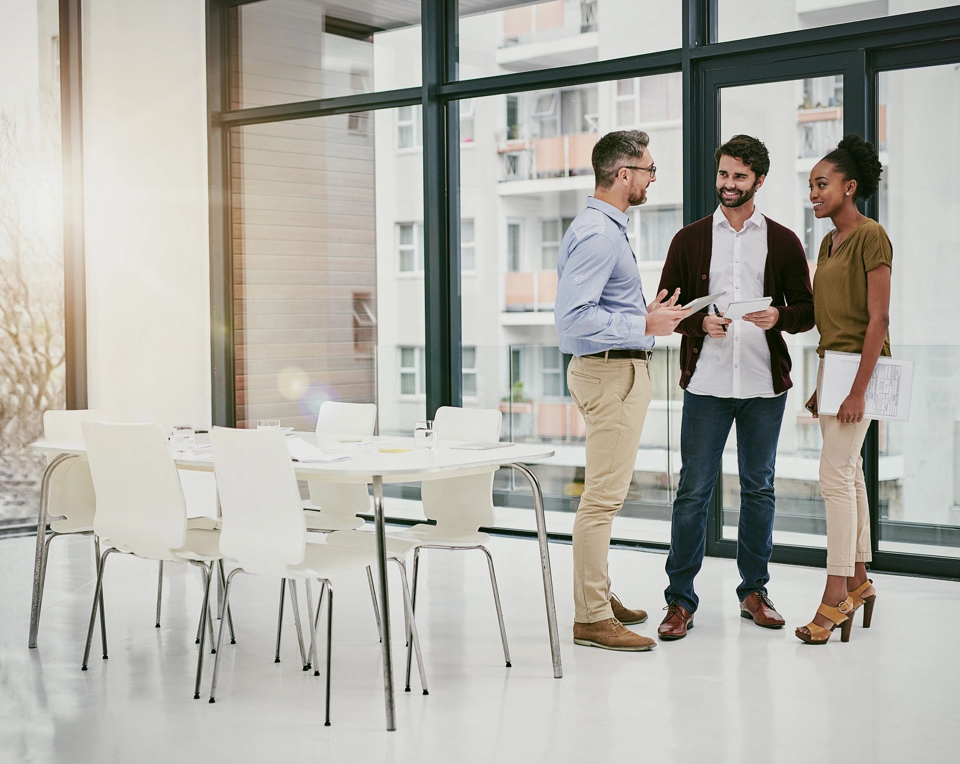 Business leaders meeting in a modern office